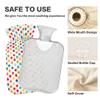 1 L Hot Water Bottle Wave Dots Hot Water Bottle with Cover Soft Velvet Hot Water Bag for Pain Relief Small Hot Water Bottle for Kids Adult view 3