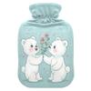 1 L Hot Water Bottle Romantic Little Bear Hot Water Bottle with Cover Soft Velvet Hot Water Bag for Pain Relief Small Hot Water Bottle for Kids Adult view 1