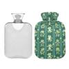 1 L Hot Water Bottle Cute Frog Hot Water Bottle with Cover Soft Velvet Hot Water Bag for Pain Relief Small Hot Water Bottle for Kids Adult view 2