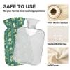 1 L Hot Water Bottle Cute Frog Hot Water Bottle with Cover Soft Velvet Hot Water Bag for Pain Relief Small Hot Water Bottle for Kids Adult view 3
