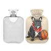 2 L Hot Water Bottle Bulldog Hot Water Bottle with Cover Soft Velvet Hot Water Bag for Pain Relief Hot Water Bottle for Winter Bed for Hands view 2