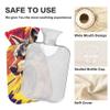 1 L Hot Water Bottle Wolf Corolful Hot Water Bottle with Cover Soft Velvet Hot Water Bag for Pain Relief Small Hot Water Bottle for Kids Adult view 3