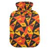 1 L Hot Water Bottle Halloween Bat Hot Water Bottle with Cover Soft Velvet Hot Water Bag for Pain Relief Small Hot Water Bottle for Kids Adult view 1