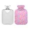 1 L Hot Water Bottle Star Hot Water Bottle with Cover Soft Velvet Hot Water Bag for Pain Relief Small Hot Water Bottle for Kids Adult view 2