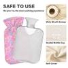 1 L Hot Water Bottle Star Hot Water Bottle with Cover Soft Velvet Hot Water Bag for Pain Relief Small Hot Water Bottle for Kids Adult view 3
