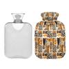 1 L Hot Water Bottle Animal Skins Leopard Zebra Tiger Hot Water Bottle with Cover Soft Velvet Hot Water Bag for Pain Relief Small Hot Water Bottle for Kids Adult view 2