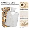 1 L Hot Water Bottle Animal Skins Leopard Zebra Tiger Hot Water Bottle with Cover Soft Velvet Hot Water Bag for Pain Relief Small Hot Water Bottle for Kids Adult view 3