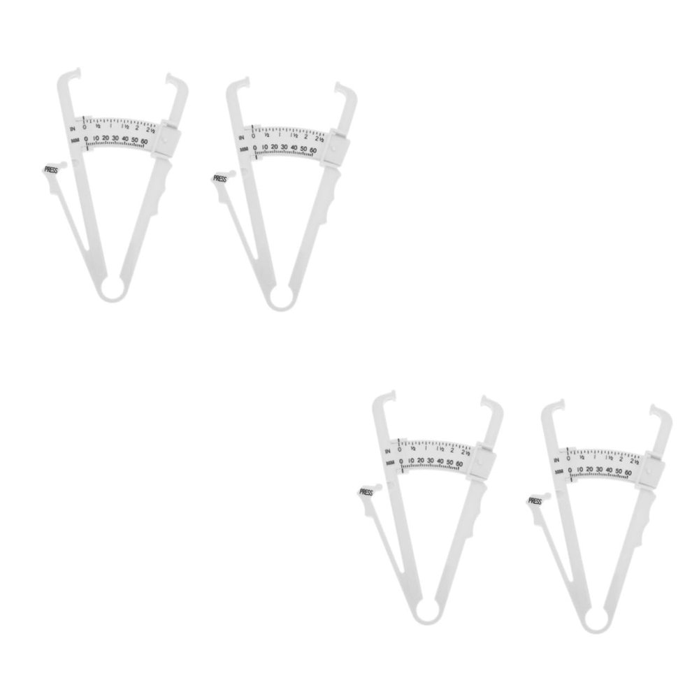 Healeved 4pcs Fat Measuring Device Caliper Digital Measuring Calipers Body Charts
