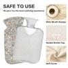 1 L Hot Water Bottle Reindeer Christmas Lights Hot Water Bottle with Cover Soft Velvet Hot Water Bag for Pain Relief Small Hot Water Bottle for Kids Adult view 3
