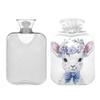 1 L Hot Water Bottle Cute Sheep Hot Water Bottle with Cover Soft Velvet Hot Water Bag for Pain Relief Small Hot Water Bottle for Kids Adult view 2