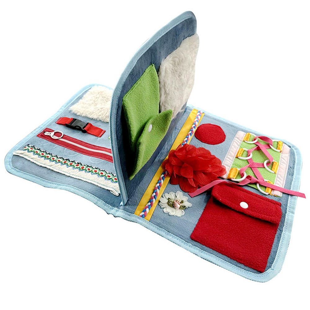 Fidget Blanket for Adults with Dementia Multi-Functional Sensory Blanket Calming & Comforting Sensory Toys Adults for Alzheimer's, Dementia, Asperger's, Anxiety,Sensory Blanket