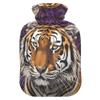 1 L Hot Water Bottle Tiger with Purple Paisley Hot Water Bottle with Cover Soft Velvet Hot Water Bag for Pain Relief Small Hot Water Bottle for Kids Adult view 1