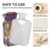 1 L Hot Water Bottle Tiger with Purple Paisley Hot Water Bottle with Cover Soft Velvet Hot Water Bag for Pain Relief Small Hot Water Bottle for Kids Adult view 3