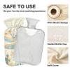 1 L Hot Water Bottle Dragonfly Flowers Hot Water Bottle with Cover Soft Velvet Hot Water Bag for Pain Relief Small Hot Water Bottle for Kids Adult view 3