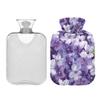 2 L Hot Water Bottle Whimsical Floral Hot Water Bottle with Cover Soft Velvet Hot Water Bag for Pain Relief Hot Water Bottle for Winter Bed for Hands view 2