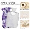 2 L Hot Water Bottle Whimsical Floral Hot Water Bottle with Cover Soft Velvet Hot Water Bag for Pain Relief Hot Water Bottle for Winter Bed for Hands view 3