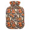 1 L Hot Water Bottle Cat with Big Eyes Hot Water Bottle with Cover Soft Velvet Hot Water Bag for Pain Relief Small Hot Water Bottle for Kids Adult view 1