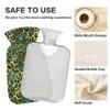 1 L Hot Water Bottle Leopard Print Skin Animal Hot Water Bottle with Cover Soft Velvet Hot Water Bag for Pain Relief Small Hot Water Bottle for Kids Adult view 3