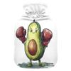 1 L Hot Water Bottle Boxing Avocado Boxing Gloves Hot Water Bottle with Cover Soft Velvet Hot Water Bag for Pain Relief Small Hot Water Bottle for Kids Adult view 1