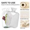 1 L Hot Water Bottle Boxing Avocado Boxing Gloves Hot Water Bottle with Cover Soft Velvet Hot Water Bag for Pain Relief Small Hot Water Bottle for Kids Adult view 3