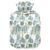 1 L Hot Water Bottle Color Green Blocks Dandelion Hot Water Bottle with Cover Soft Velvet Hot Water Bag for Pain Relief Small Hot Water Bottle for Kids Adult view 1
