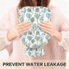 1 L Hot Water Bottle Color Green Blocks Dandelion Hot Water Bottle with Cover Soft Velvet Hot Water Bag for Pain Relief Small Hot Water Bottle for Kids Adult view 4