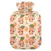 2 L Hot Water Bottle Cute Monkey Peach Hot Water Bottle with Cover Soft Velvet Hot Water Bag for Pain Relief Hot Water Bottle for Winter Bed for Hands view 1
