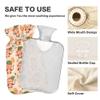 2 L Hot Water Bottle Cute Monkey Peach Hot Water Bottle with Cover Soft Velvet Hot Water Bag for Pain Relief Hot Water Bottle for Winter Bed for Hands view 3