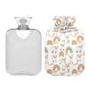 1 L Hot Water Bottle Sheep Hot Water Bottle with Cover Soft Velvet Hot Water Bag for Pain Relief Small Hot Water Bottle for Kids Adult view 2