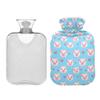 2 L Hot Water Bottle Cute Pig Hot Water Bottle with Cover Soft Velvet Hot Water Bag for Pain Relief Hot Water Bottle for Winter Bed for Hands view 2