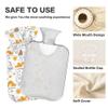 1 L Hot Water Bottle Duck and Line Hot Water Bottle with Cover Soft Velvet Hot Water Bag for Pain Relief Small Hot Water Bottle for Kids Adult view 3
