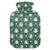 1 L Hot Water Bottle Many Cute Frog Hot Water Bottle with Cover Soft Velvet Hot Water Bag for Pain Relief Small Hot Water Bottle for Kids Adult view 1
