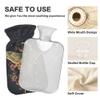 2 L Hot Water Bottle Moth Hot Water Bottle with Cover Soft Velvet Hot Water Bag for Pain Relief Hot Water Bottle for Winter Bed for Hands view 3