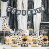100Pcs Graduation Treat Bags Congrats Graduates Treat Bags Black Gold Cellophane Bags with Twist Ties Plastic Grad Goodie Bags 4 Styles Gift Bags Candy Bags for Graduation Party Favors Decorations view 2