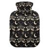 2 L Hot Water Bottle Butterfly and Moon Skull Hot Water Bottle with Cover Soft Velvet Hot Water Bag for Pain Relief Hot Water Bottle for Winter Bed for Hands view 1