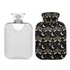 2 L Hot Water Bottle Butterfly and Moon Skull Hot Water Bottle with Cover Soft Velvet Hot Water Bag for Pain Relief Hot Water Bottle for Winter Bed for Hands view 2