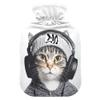 2 L Hot Water Bottle Trendy Kitten Hot Water Bottle with Cover Soft Velvet Hot Water Bag for Pain Relief Hot Water Bottle for Winter Bed for Hands view 1