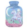 1 L Hot Water Bottle Astronauts Ride Unicorns Space Hot Water Bottle with Cover Soft Velvet Hot Water Bag for Pain Relief Small Hot Water Bottle for Kids Adult view 1
