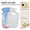 1 L Hot Water Bottle Astronauts Ride Unicorns Space Hot Water Bottle with Cover Soft Velvet Hot Water Bag for Pain Relief Small Hot Water Bottle for Kids Adult view 3