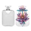1 L Hot Water Bottle Dragonfly Hot Water Bottle with Cover Soft Velvet Hot Water Bag for Pain Relief Small Hot Water Bottle for Kids Adult view 2