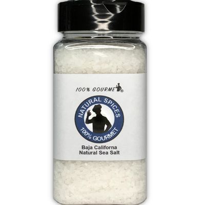 100% Gourmet Baja Sea Salt Jar 12Oz - Fine Coarse Hand Harvested and Unrefined from Baja California ideal for every day use and Great for Hydratation - Baja Sea Salt Low Sodium-Rich in 90+ Minerals and Trace elements - Easy to use and store - NO ADDI