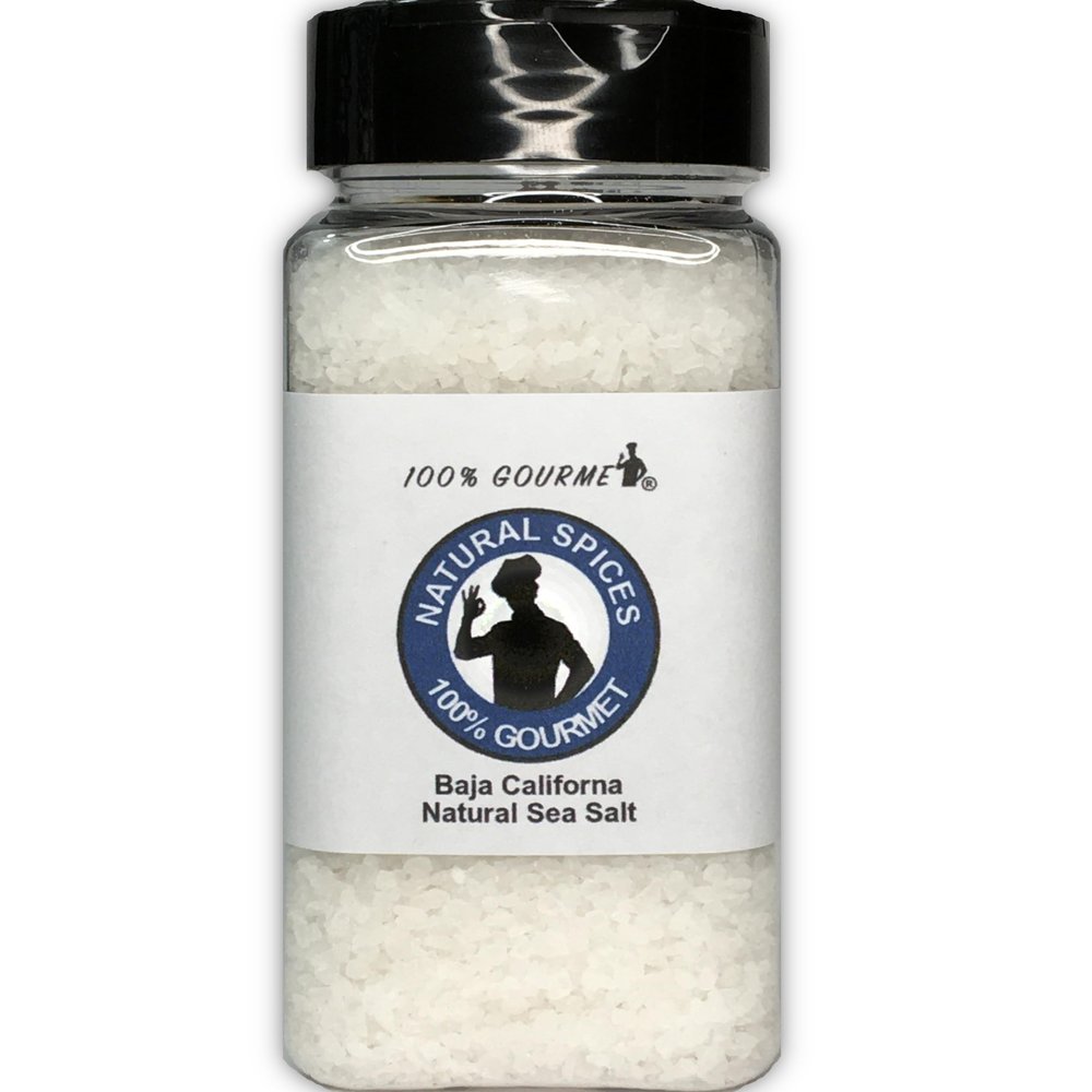 100% Gourmet Baja Sea Salt Jar 12Oz - Fine Coarse Hand Harvested and Unrefined from Baja California ideal for every day use and Great for Hydratation - Baja Sea Salt Low Sodium-Rich in 90+ Minerals and Trace elements - Easy to use and store - NO ADDI