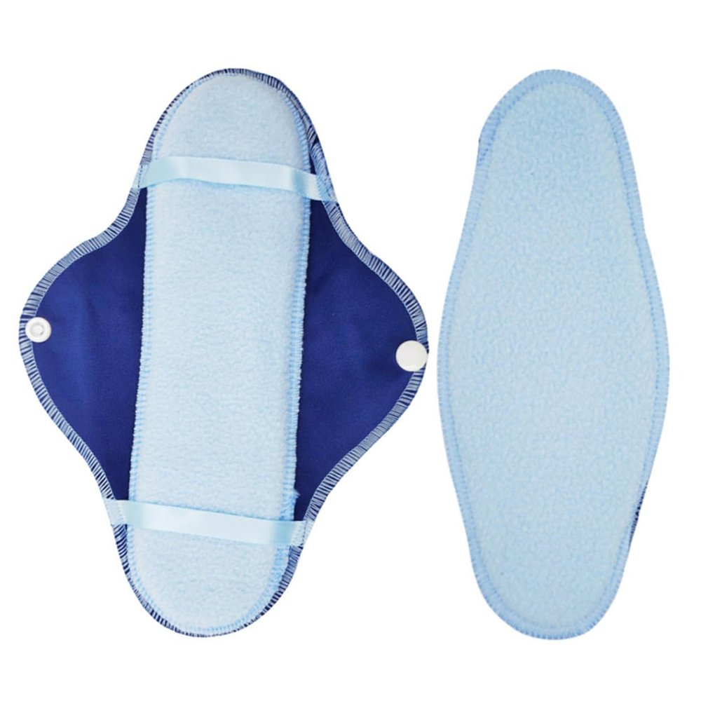 COOLHIYA 8pcs Period Underwear for Women Reusable Menstrual Pads Washable Foldable Breathable Plush Sanitary Towels Storage Bag