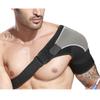 KOMBIUDA Adjustable Non- Shoulder Support Wrap for Outdoor Sports Breathable for Left Shoulder Relieves Pain from Injuries and Dislocations Black Grey view 1
