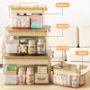 MMDXD,Medicine Storage Box,Large Medicine Storage Box,Transparent Double Compartmentalised Medicine Storage Box with Handle,For Home, Flat, School, Travelling Medicine Storage (khaki, Large) view 3