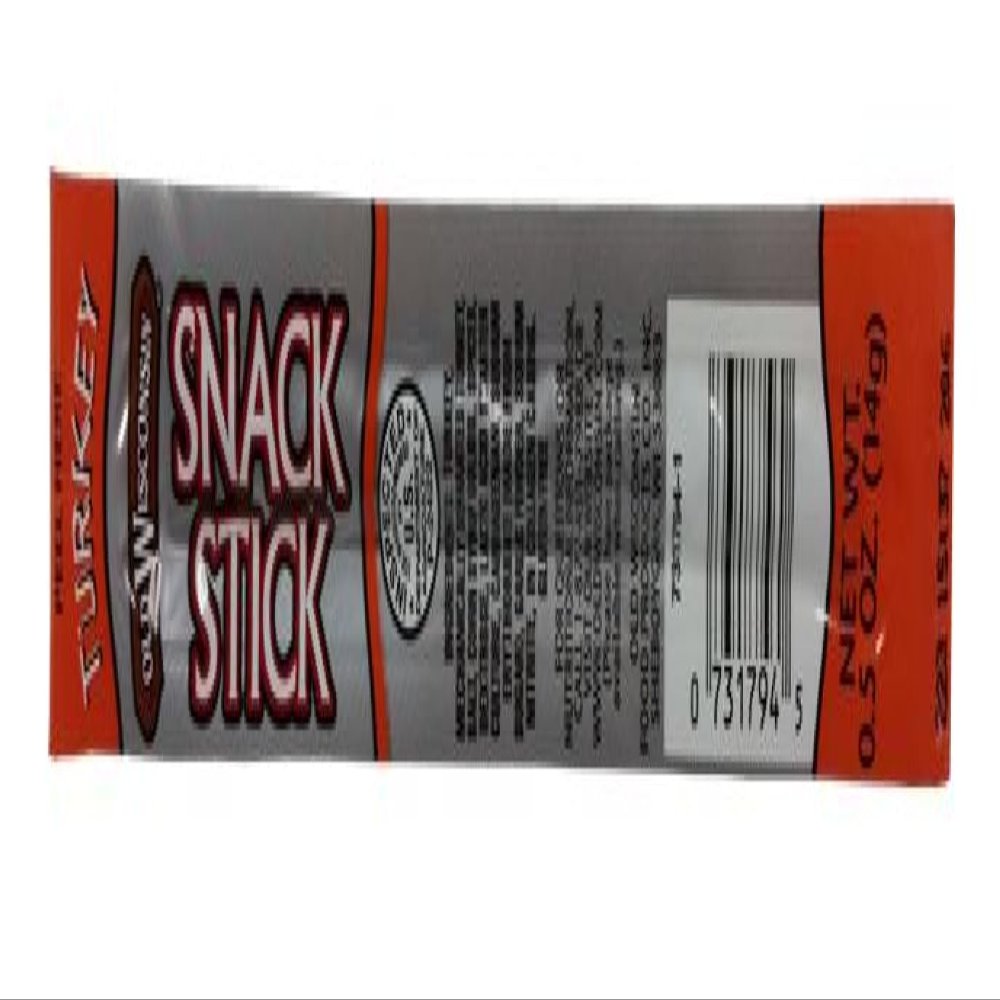 Old Wisconsin Turkey Snack Sticks, High Protein, 144 Pieces of 0.5 oz Each, Gluten-Free Gourmet Snacks, Low Calorie and Perfect for On-the-Go Snacking, Flavorful and Wholesome Treat