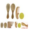 WOONEKY 4pcs Complete Hair Brush Comb for Boys and Girls Wooden Hair Brush Bathing Tools Soft Comb Care Kit view 2
