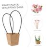 Healeved 10pcs Kraft Paper Flower Bouquet Bags Durable Flower Wrapping Baskets for Gift Giving Retail and Weddings Portable and Reusable Packaging view 3