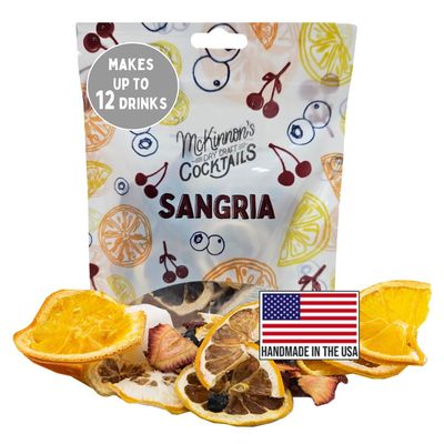 McKinnons Dry Craft Cocktails Sangria Polybag Pack | Dehydrated Fruits | DIY Mixology | Infusion Kit | Each Pack Makes Up to 12 Drinks | USA Made