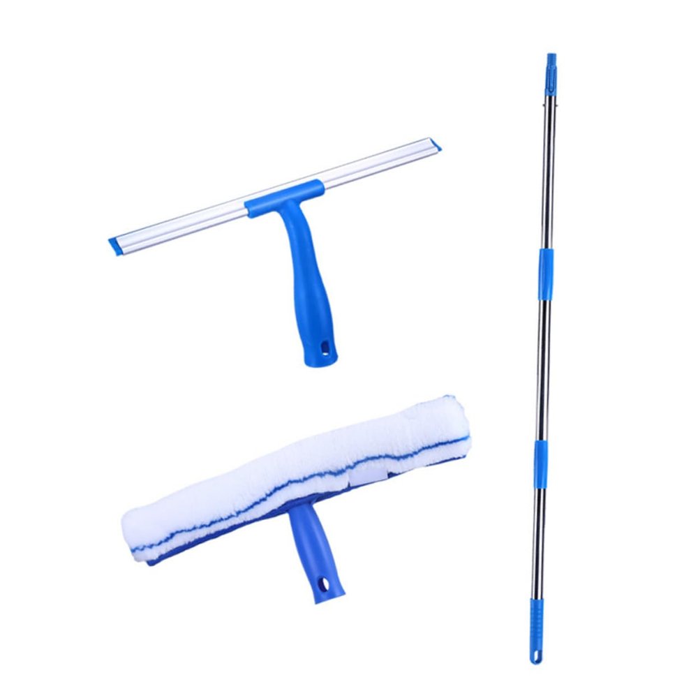 COLLBATH Window Wiper for Easy Cleaning Extendable Microfiber Squeegee for Car Shower Doors and Home Use Durable Water Absorbent Tool for Mirrors and Glass Surfaces